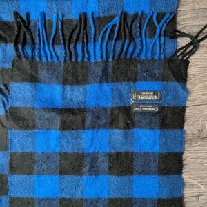 Dior Blue and Black Checkered Scarf